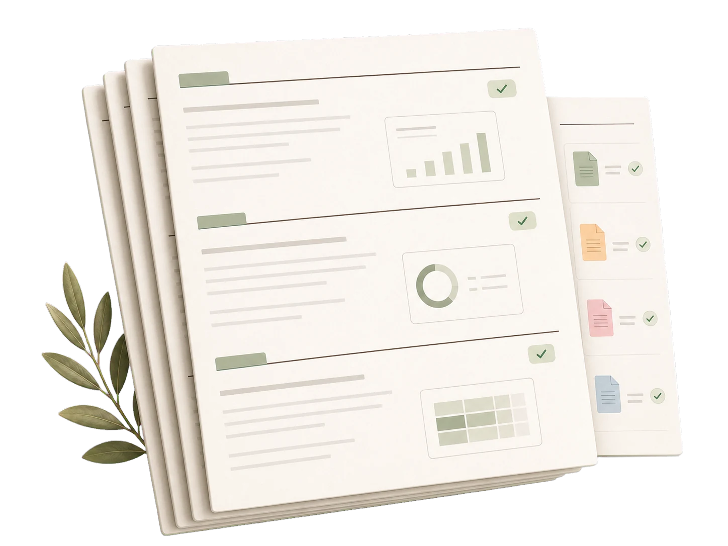 An ordered stack of verified sustainability disclosure pages
